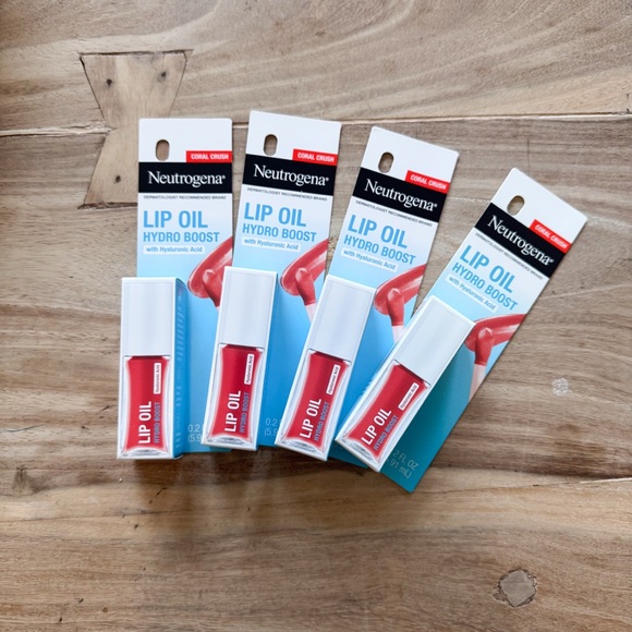 Neutrogena Other - 4 Neutrogena Hydro Boost Tinted Lip Oil Hyaluronic Acid in Coral Crush